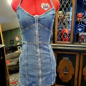 American Eagle Outfitters Blue Denim Mini Dress